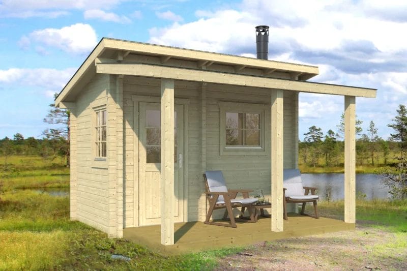 Drvena finska sauna Pihasauna 12